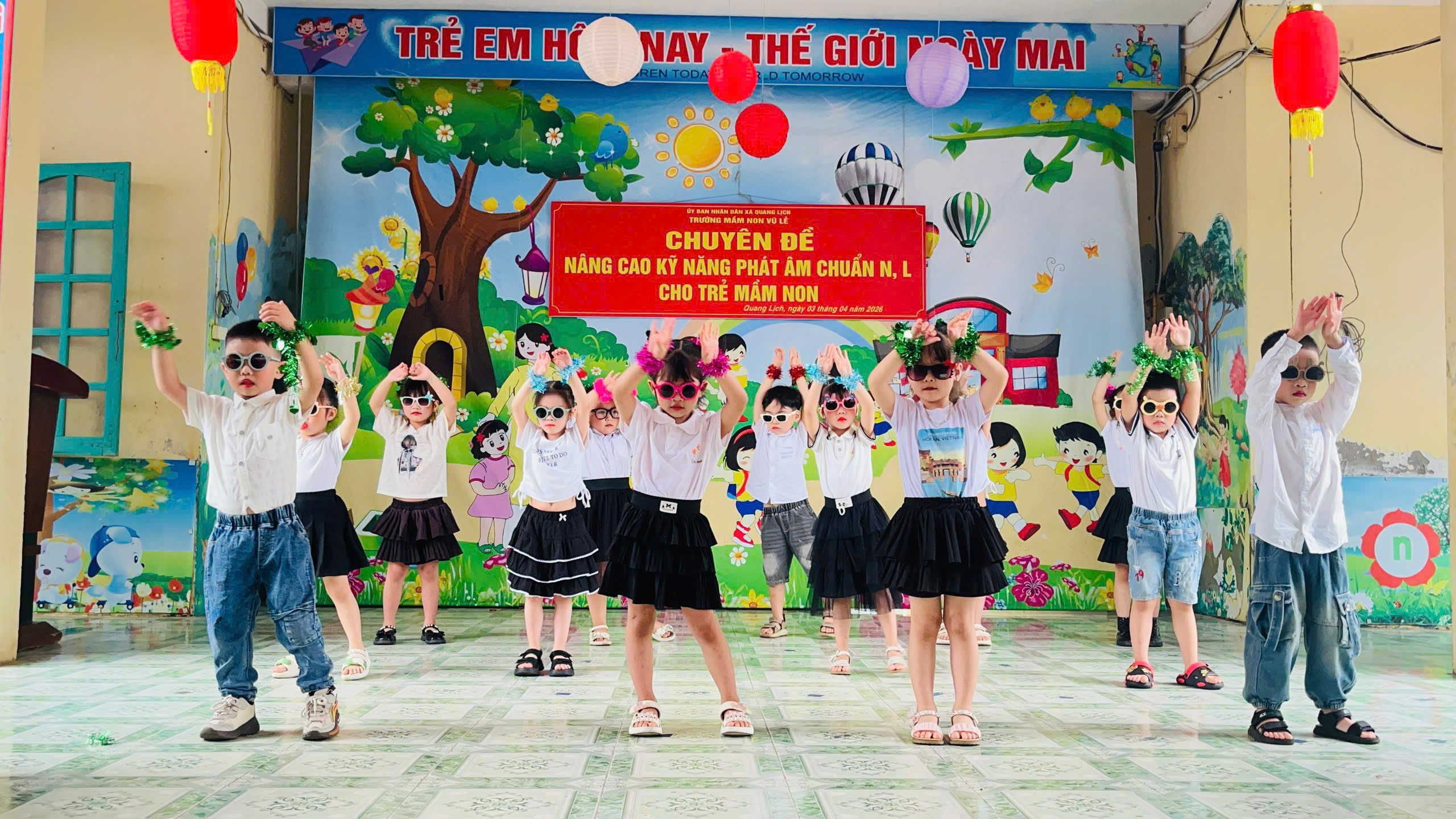 Trường Mầm non Vũ Lễ tổ chức Chuyên đề “Nâng cao kỹ năng phát âm chuẩn L–N cho trẻ mầm non”
