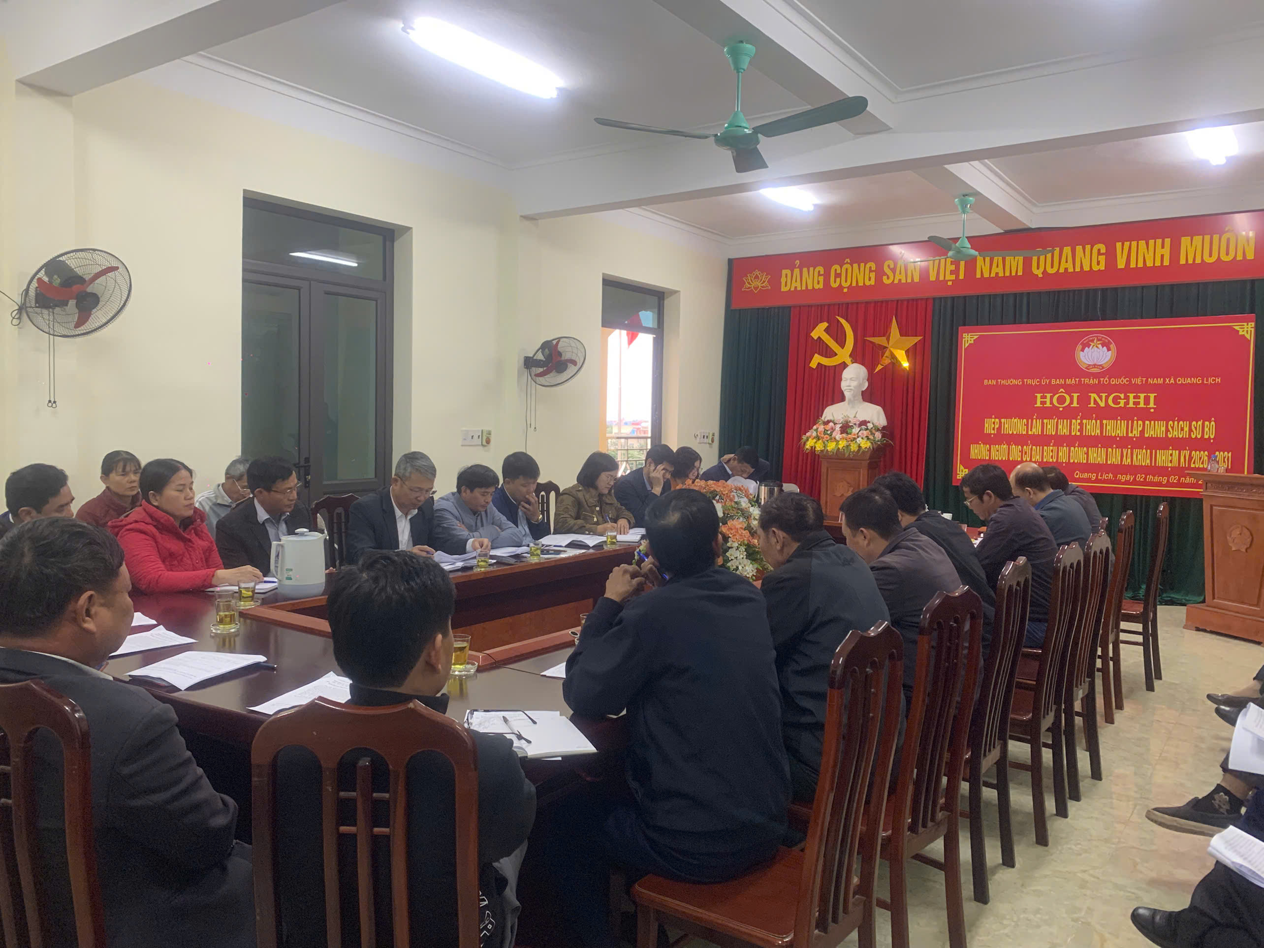 Hội nghị hiệp thương lần thứ 2 để thỏa thuận lập danh sách sơ bộ những người ứng cử đại biểu HĐND xã khóa I, nhiệm kỳ 2026 - 2031